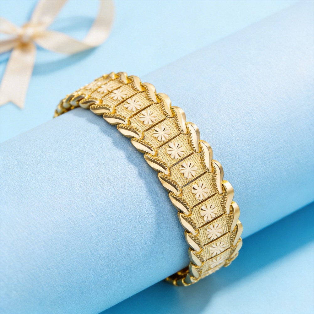 Ethnic Fashion Brand - Neue luxuriöse 925er Sterlingsilber 18K Gold