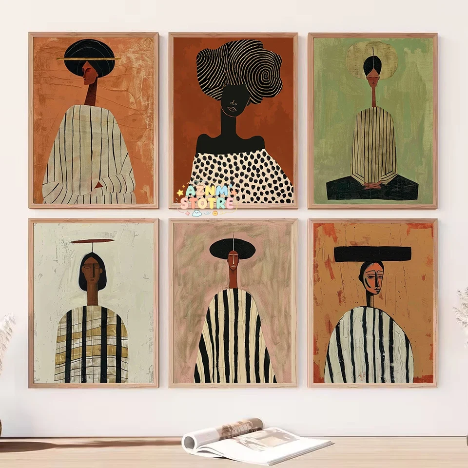 Ethnic Contemporary Fashion - Modisches abstraktes afrikanisches Porträt, ethnische, zeitgenössische,