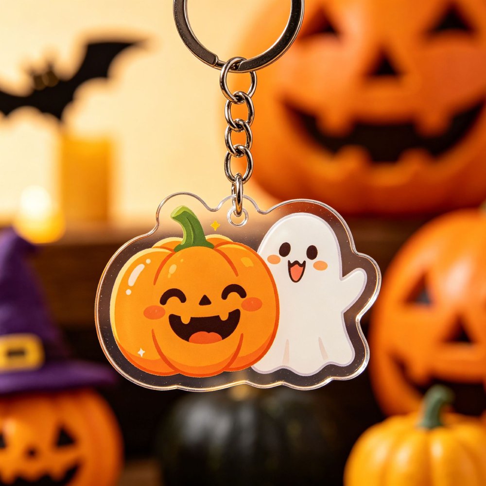 Halloween Spukhaus Acryl-Schlü – Ethnic Fashion House Bewertung und Preis