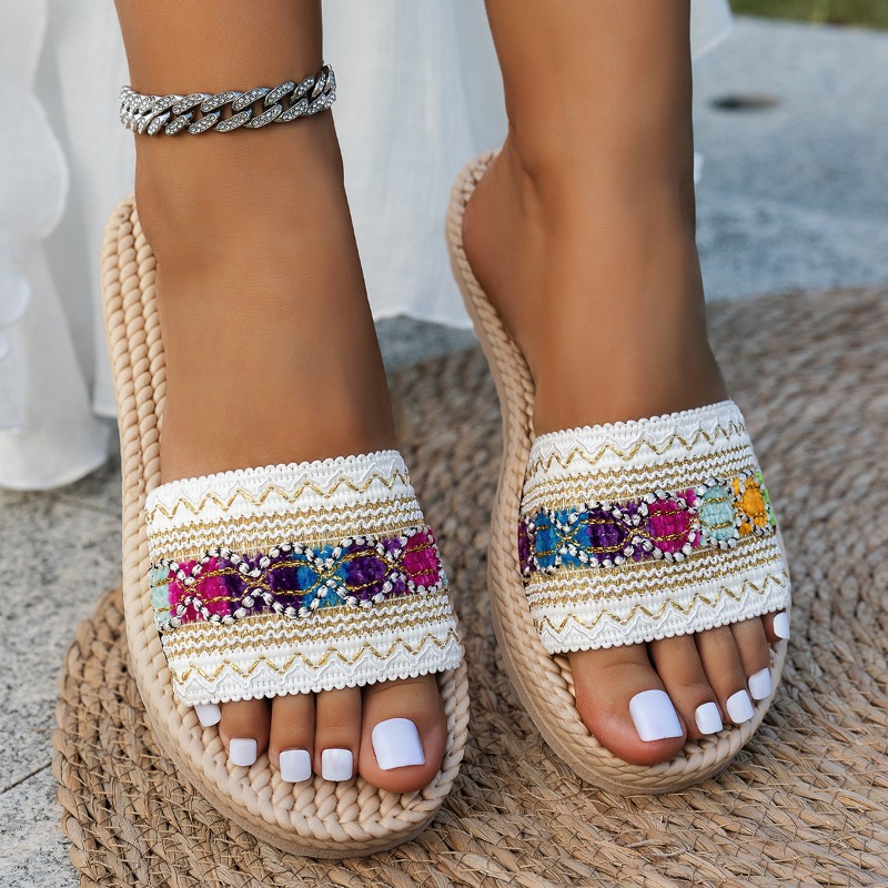 Damen-Slipper für Draußen, Fla – Ethnic Fashion Designers Bewertung und Preis